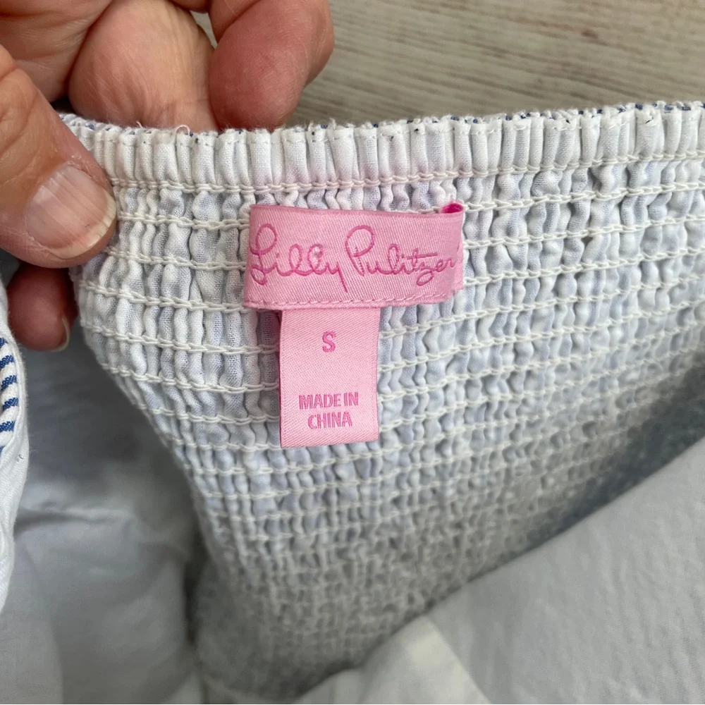 LILLY PULITZER HENRIETTA STRAPLESS SEERSUCKER‎ DRESS - Picture 7 of 7